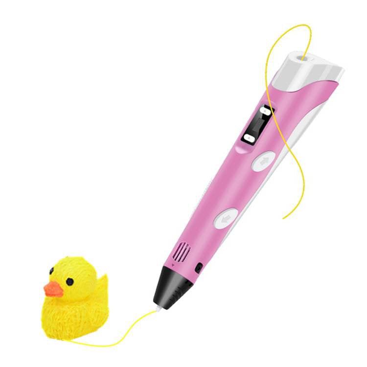3D Pen- Bolígrafo de impresión 3D con pantalla – Incluye bolígrafo 3D, 3 filamentos de colores material PLA + y cargador