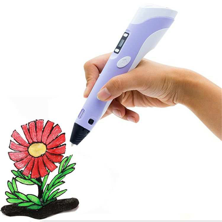 3D Pen- Bolígrafo de impresión 3D con pantalla – Incluye bolígrafo 3D, 3 filamentos de colores material PLA + y cargador